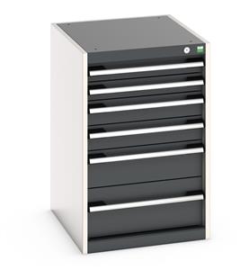 Cabinet consists of 2 x 75mm, 2 x 100mm, 1 x 150mm and 1 x 200mm high drawers 100% extension drawer with internal dimensions of 400mm wide x 525mm deep. The... Bott Cubio Drawer Cabinets 525 x 650 Engineering tool storage cabinets